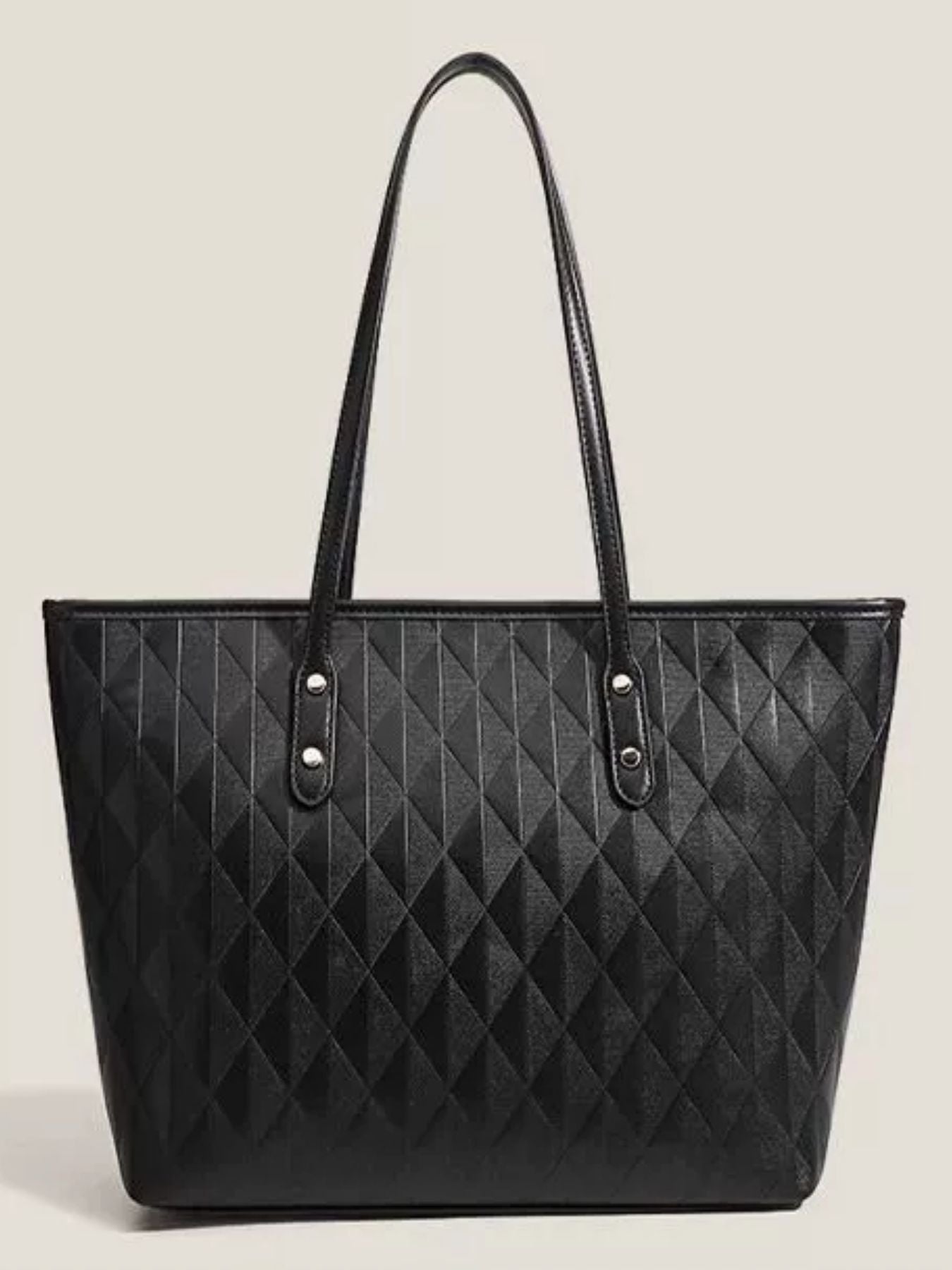 Textured Leather Tote Bag