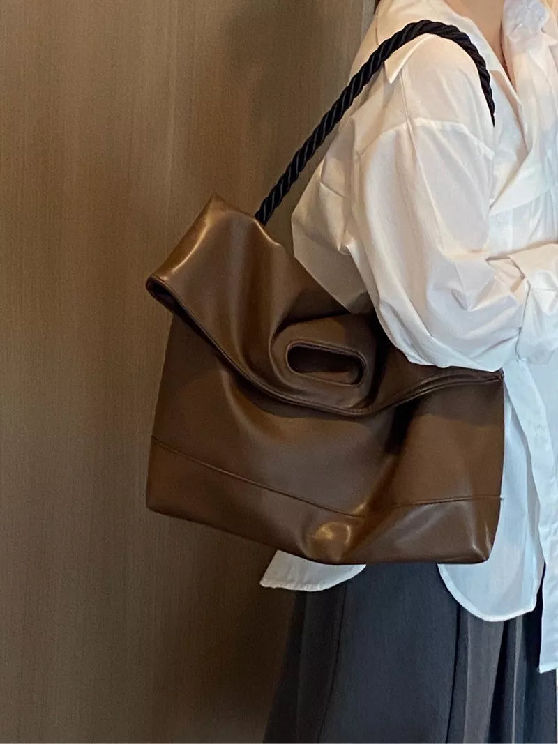 PU Leather Oversized Tote Bag