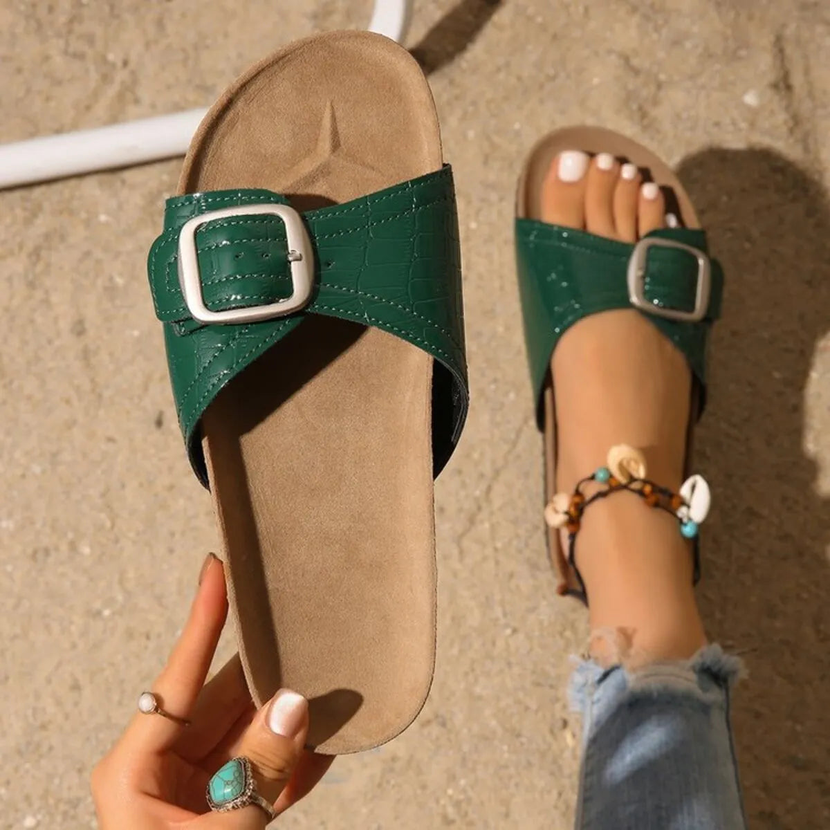 Buckle Strap Open Toe Sandals