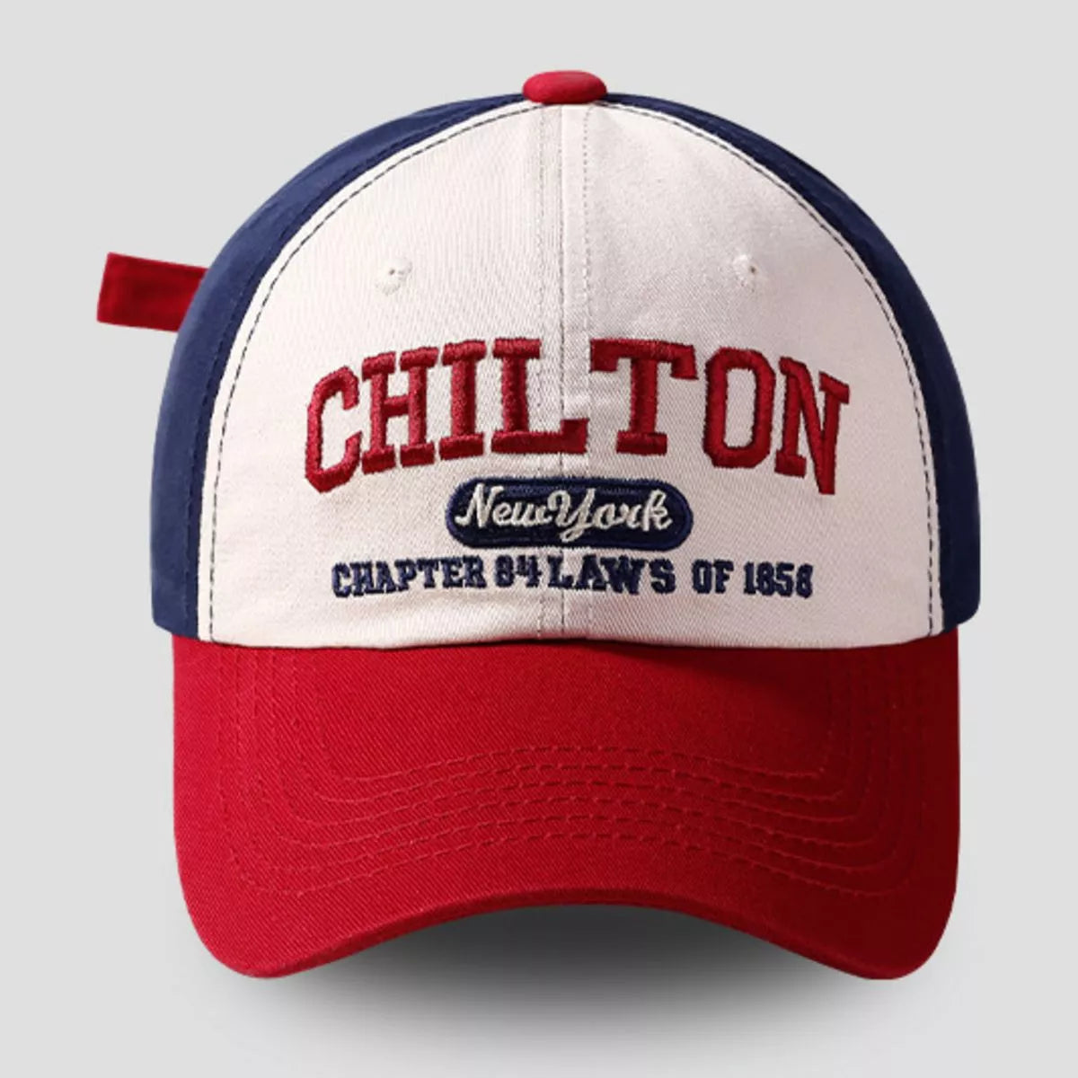 Embroidered Color Block Baseball Cap