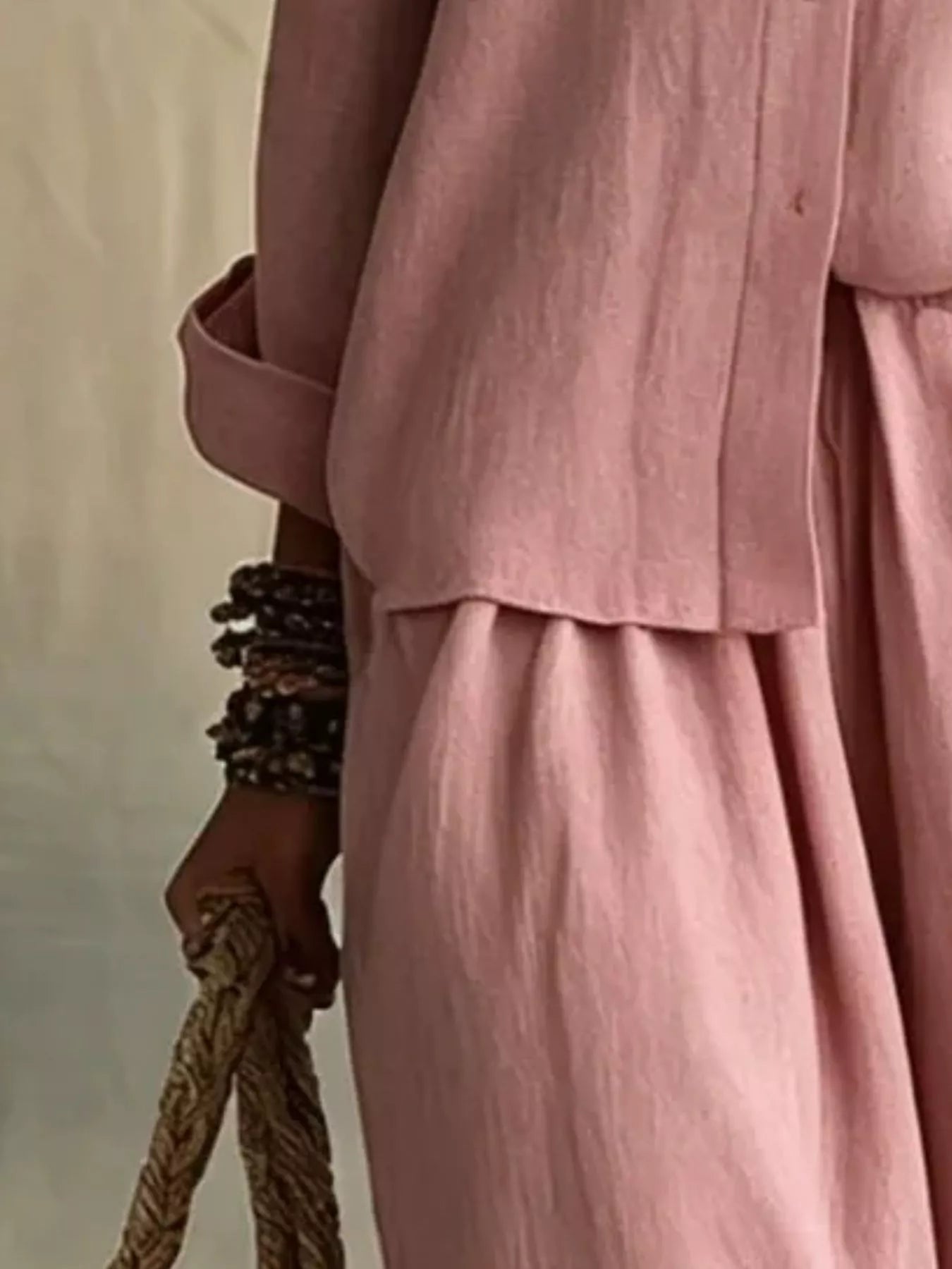 Full Size Button Up Shirt and Wide-Leg Pants Set Plus Size