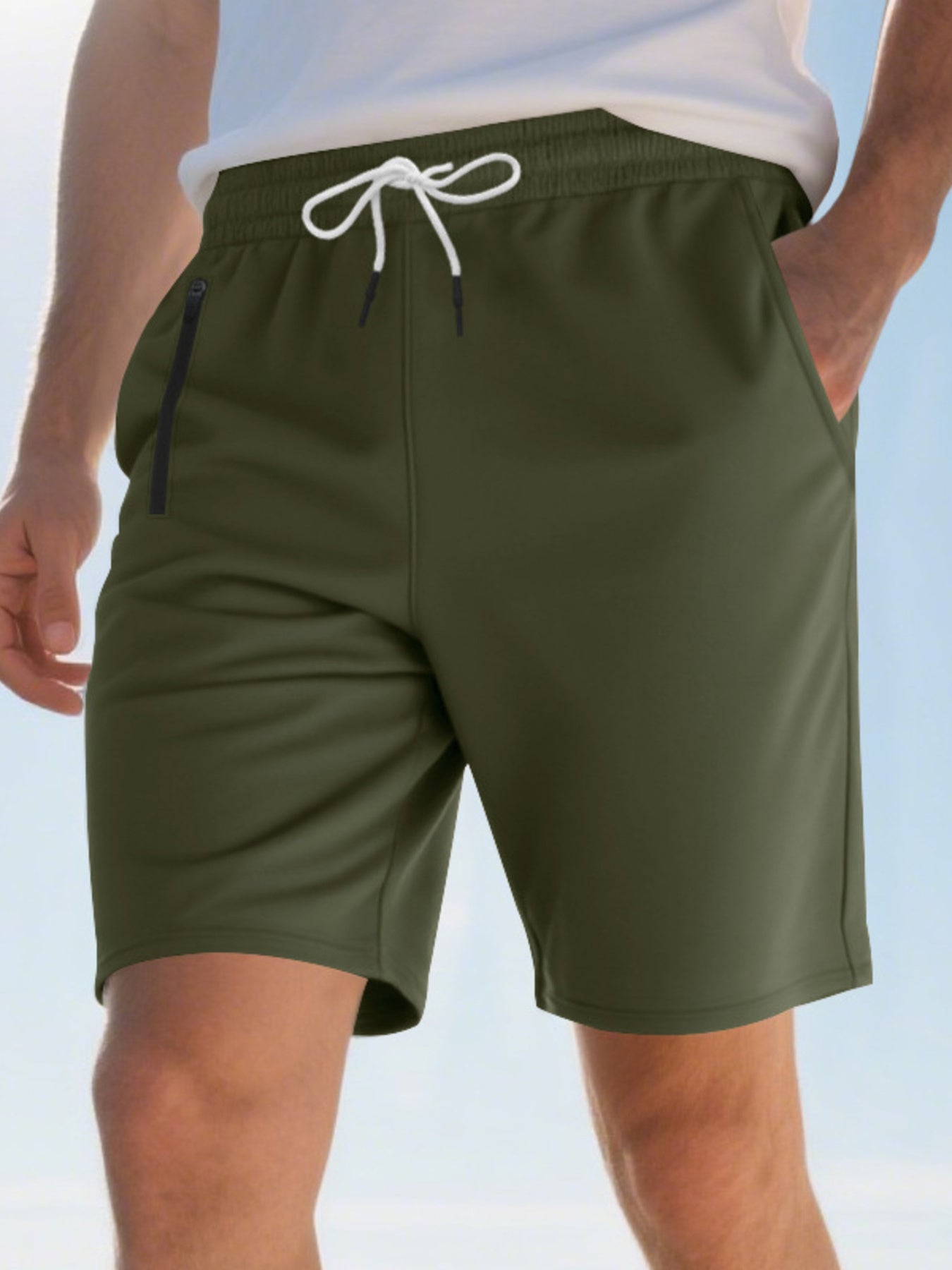 Men's Full Size Drawstring Casual Shorts Plus Size