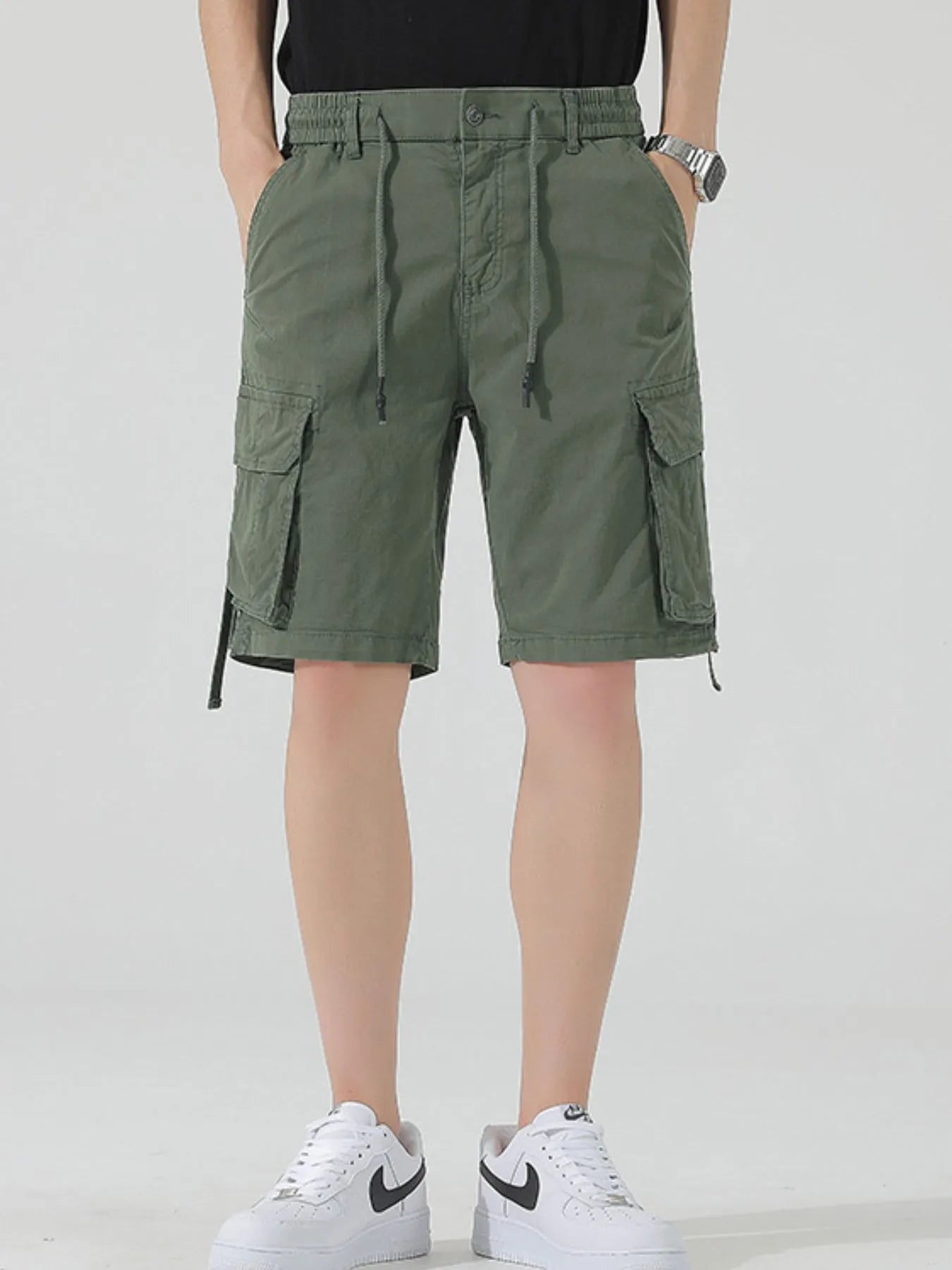 Men's Drawstring Cargo Shorts