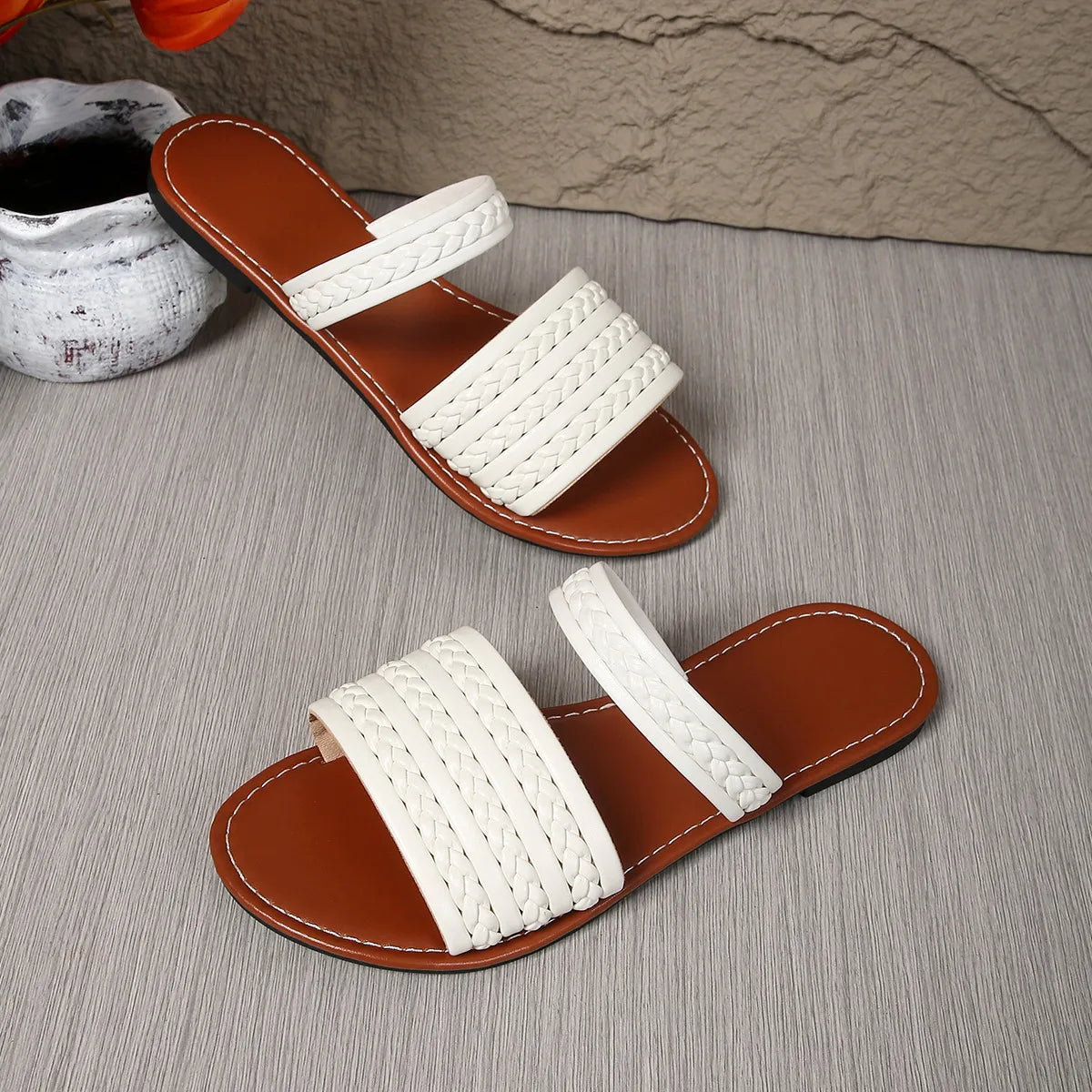 Open Toe Flats Sandals