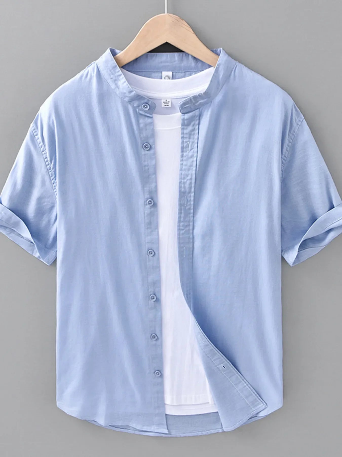 Men's Plus Size Button Up Short Sleeve Shirt