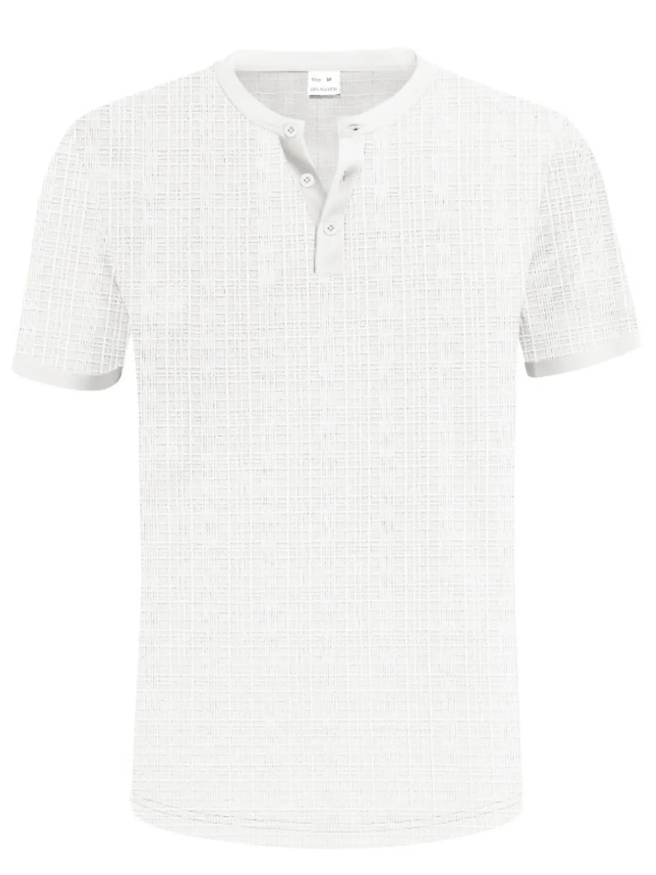 Men's Full Size Button Detail Short Sleeve Top Plus Size
