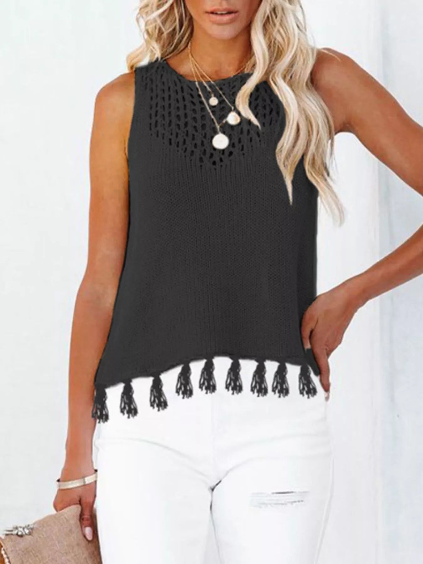 Tassel Knit Tank