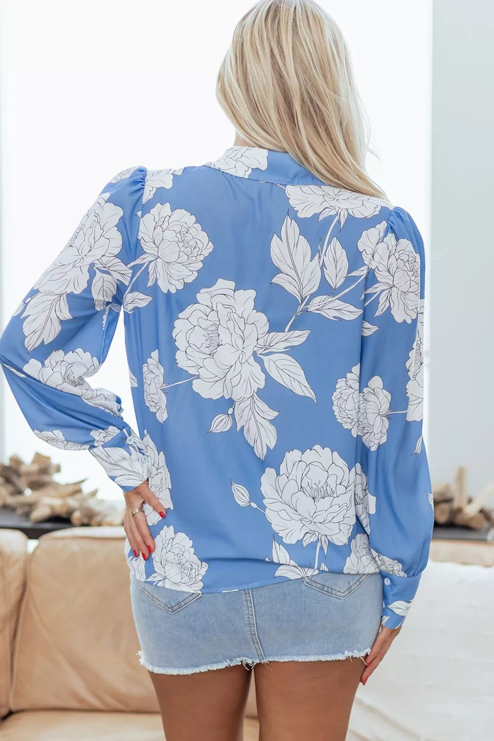 Floral Print Button-Up Shirt