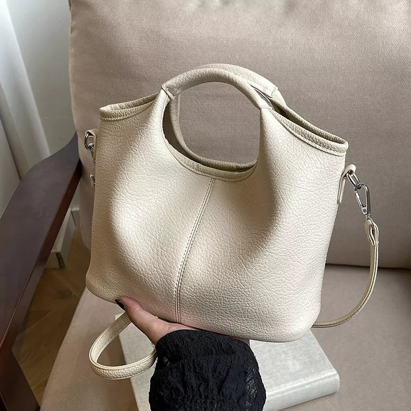 Textured Leather Crossbody Bag