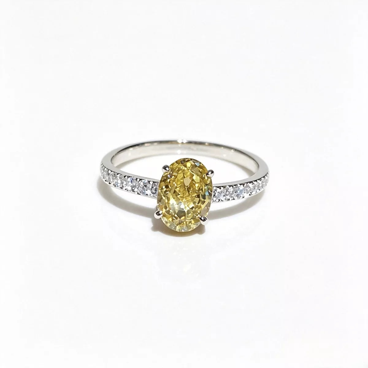 Copper Zircon Oval Ring