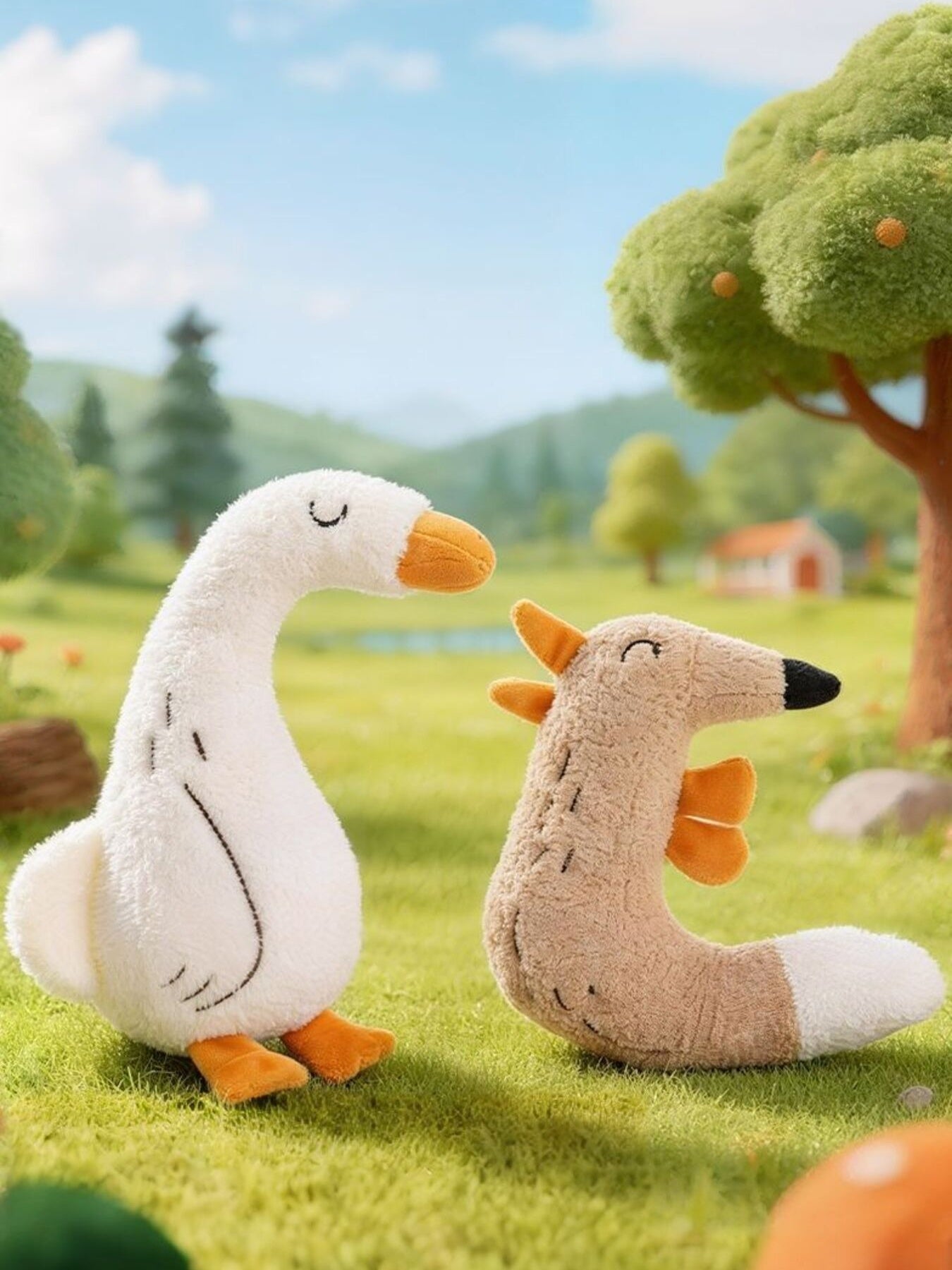 Duck & Fox Design Pet Plush Toys