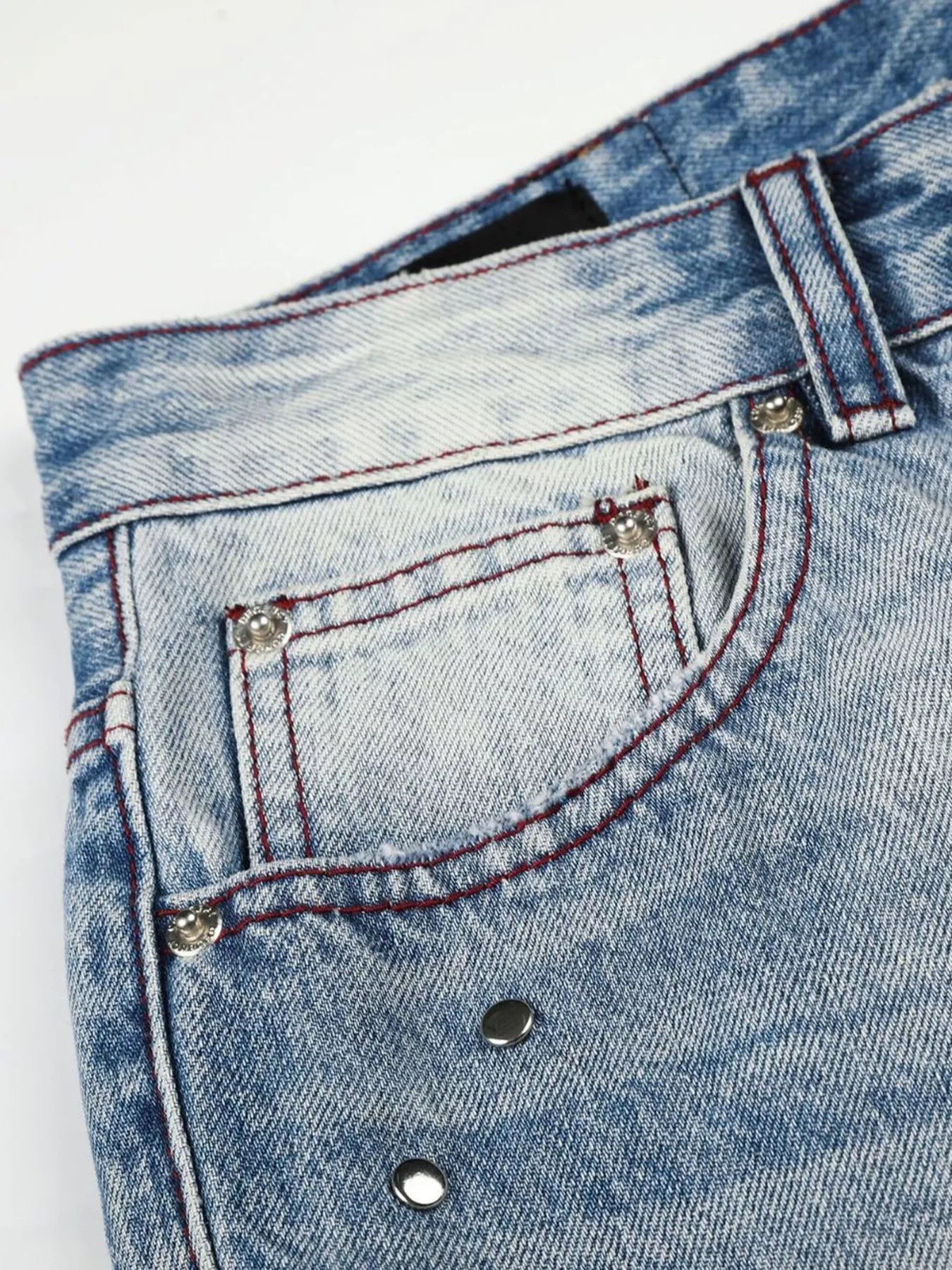 Men's Distressed Wide-Leg Jeans