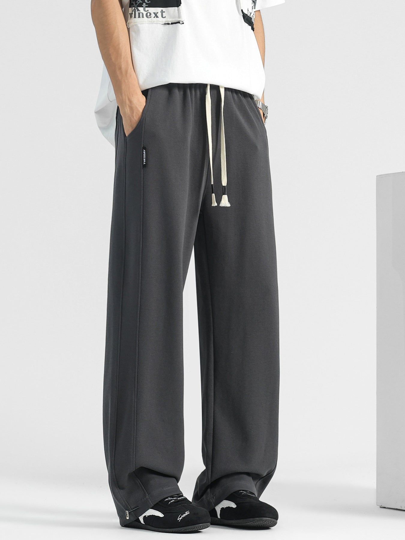 Men's Plus Size Casual Loose-Fit Drawstring Pants