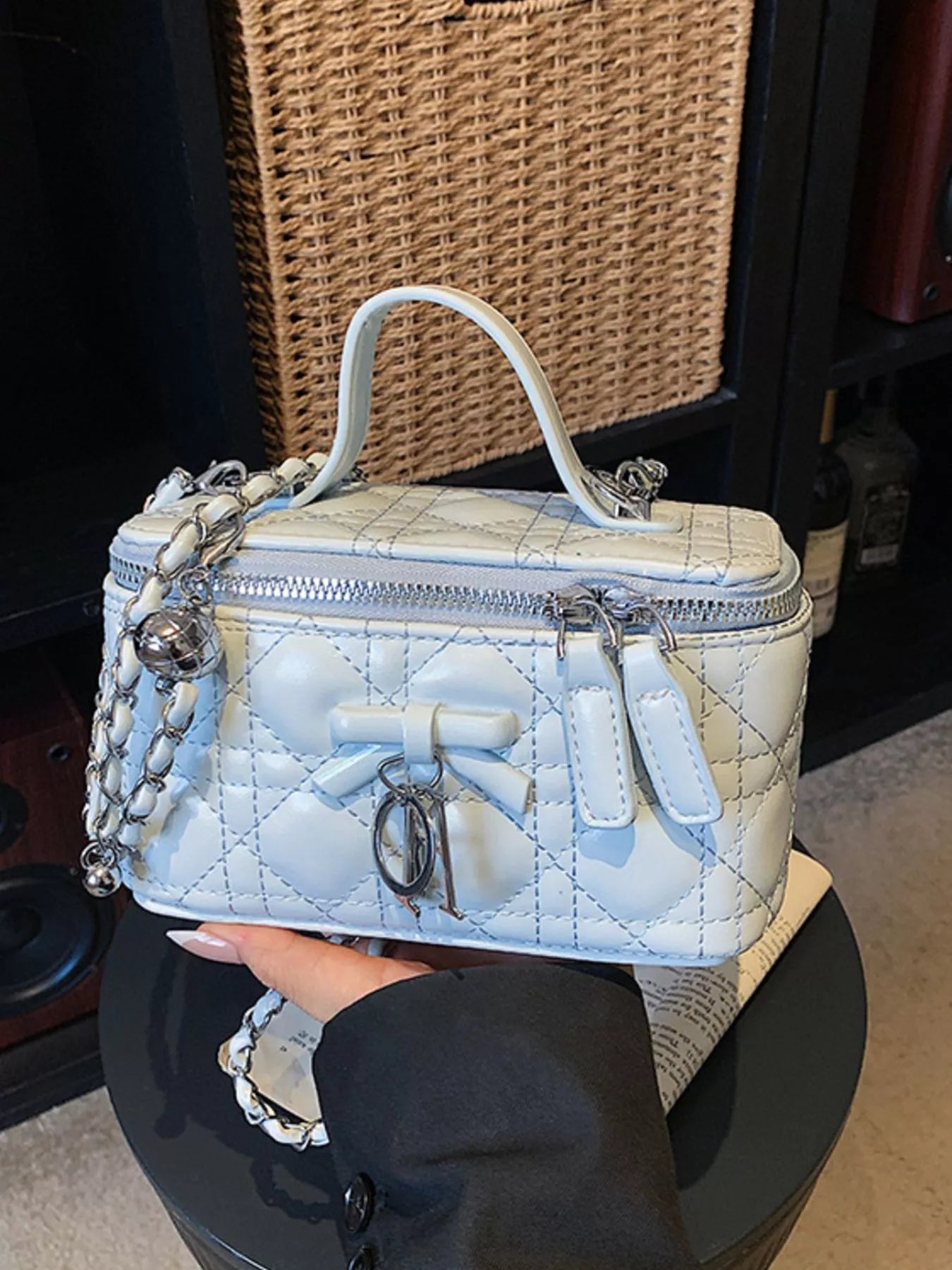 Top Handle PU Leather Crossbody Bag