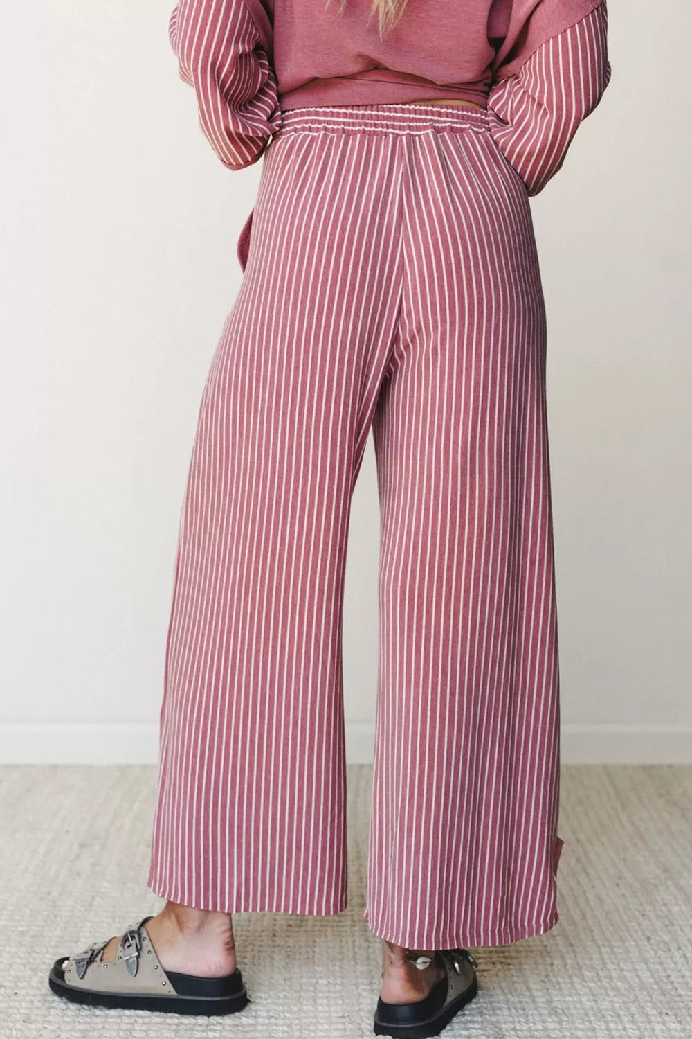Rae Edge Patchwork Long Sleeve Top and Pocket Casual Pants Set