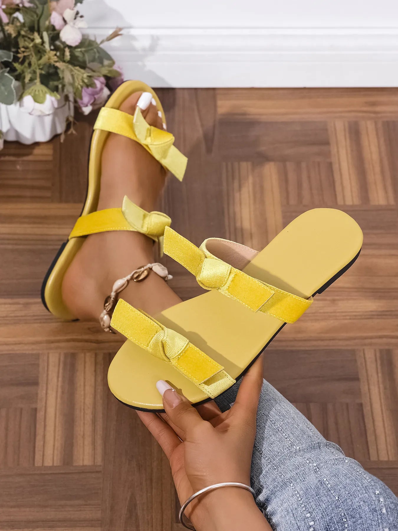 Double Strap Flat Sandals