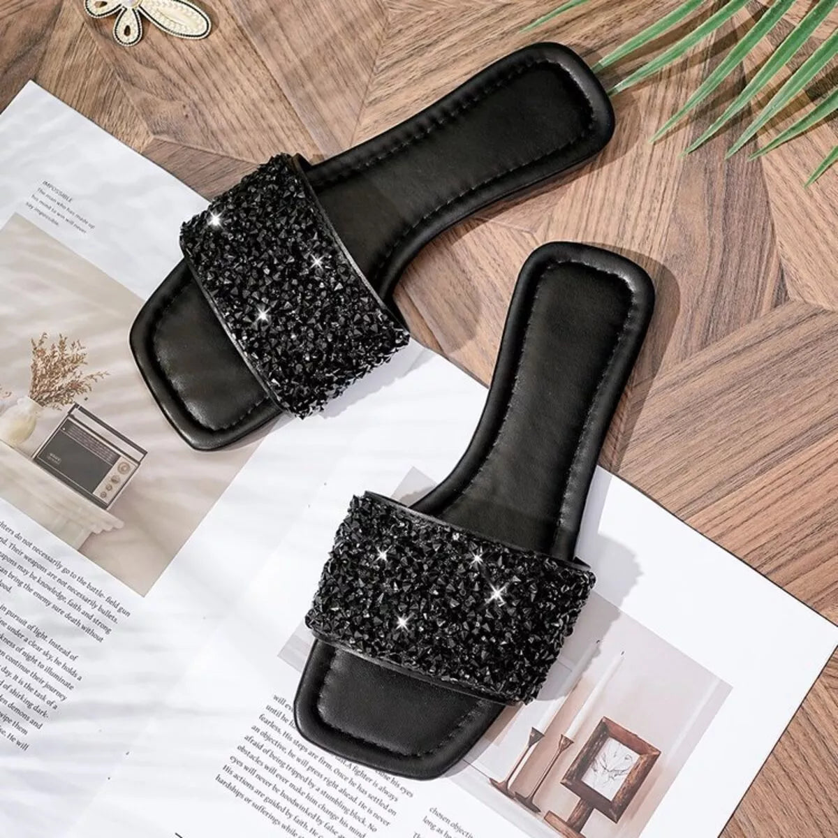 Rhinestone Open Toe Sandals