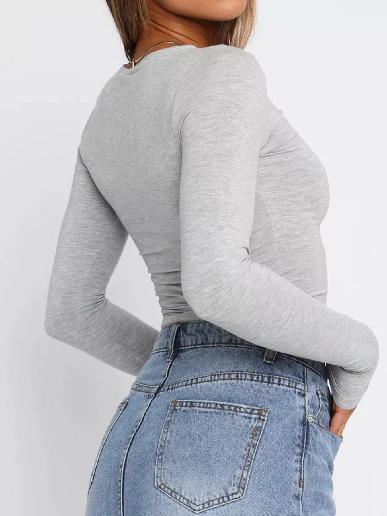 Ruched Long Sleeve T-Shirt