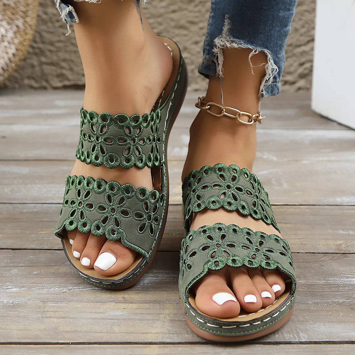 Open Toe Wedge Sandals