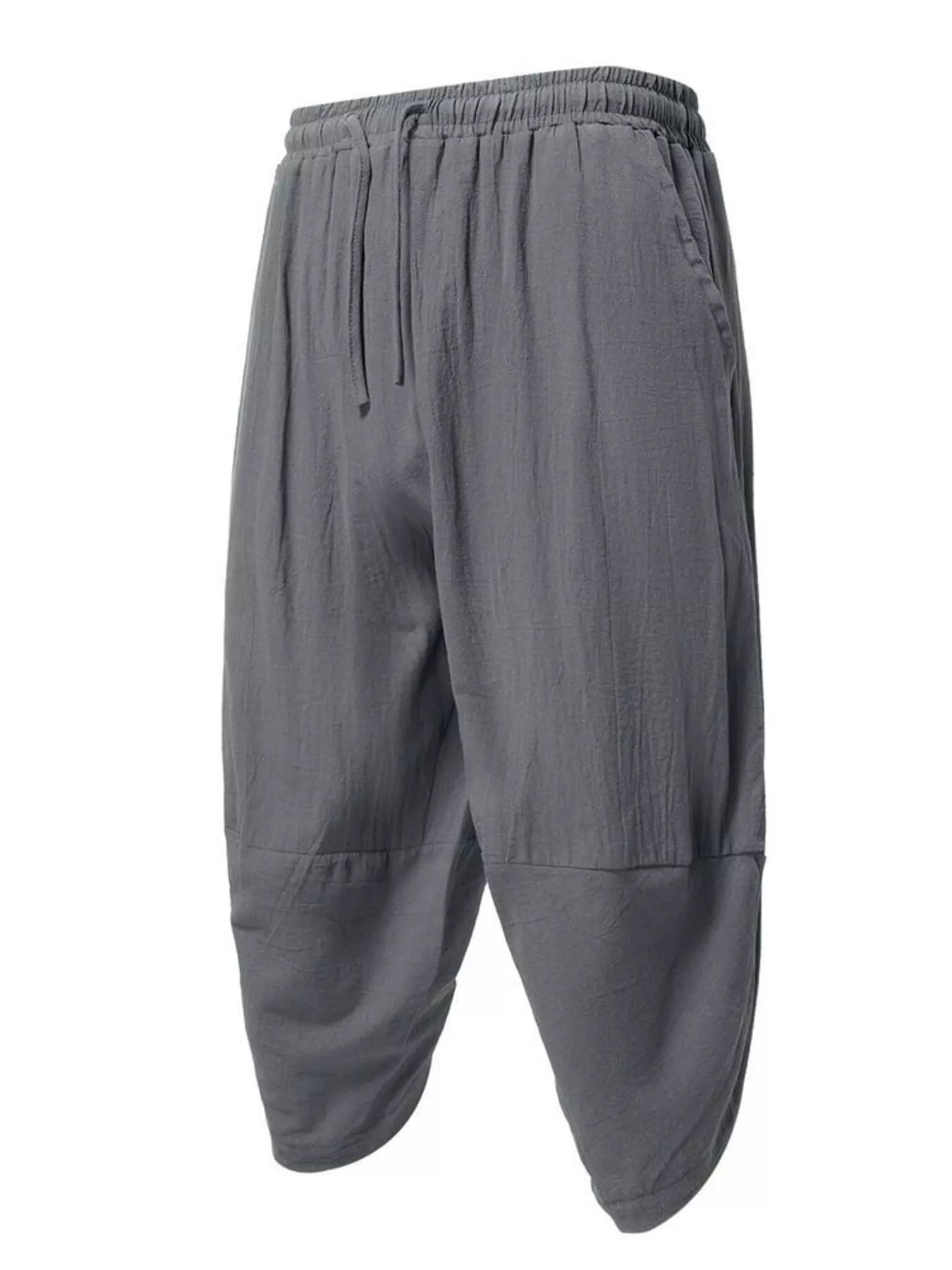 Men's Plus Size Loose Fit Cropped Pants
