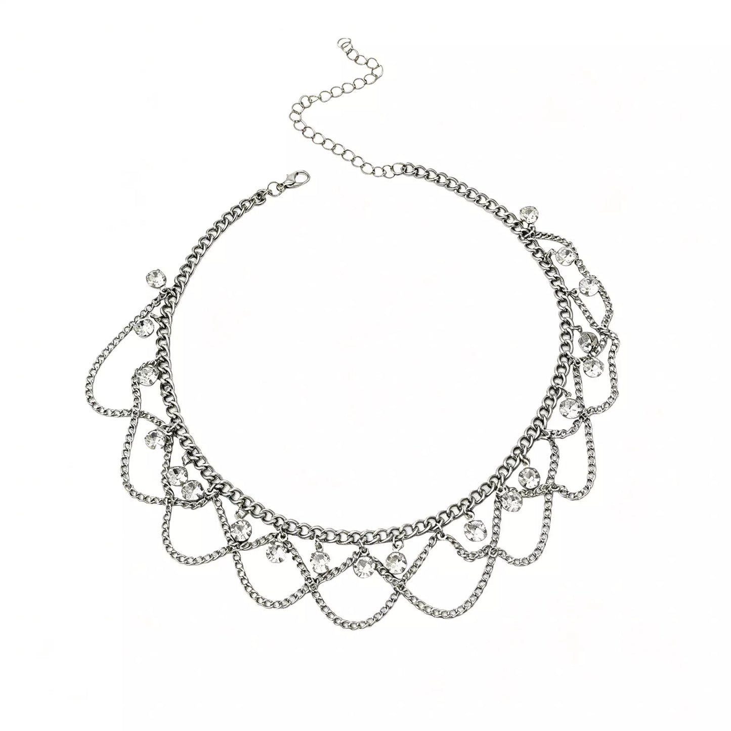 18K Gold-Plated Zircon Chain Necklace