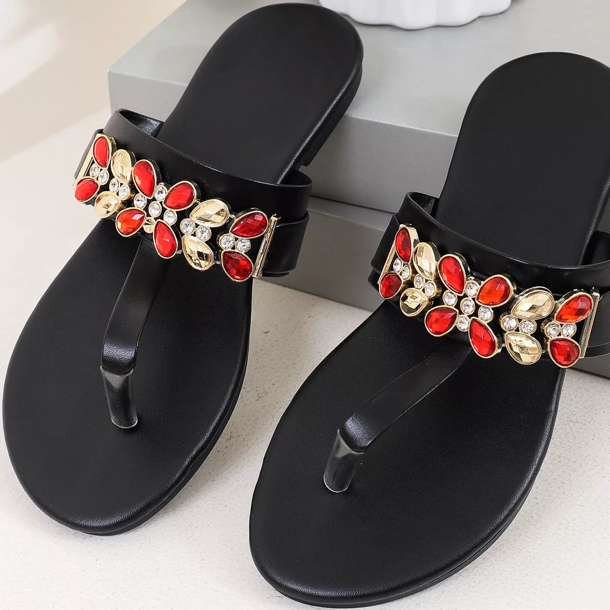 Toe Post Flats Sandals