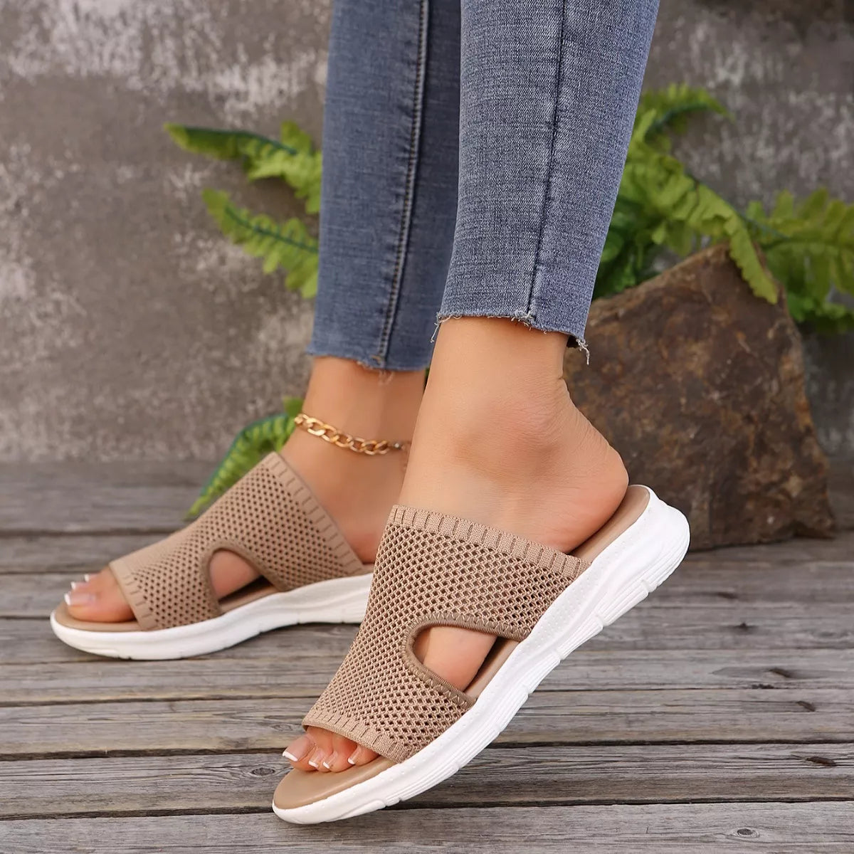 Breathable Mesh Open Toe Sandals