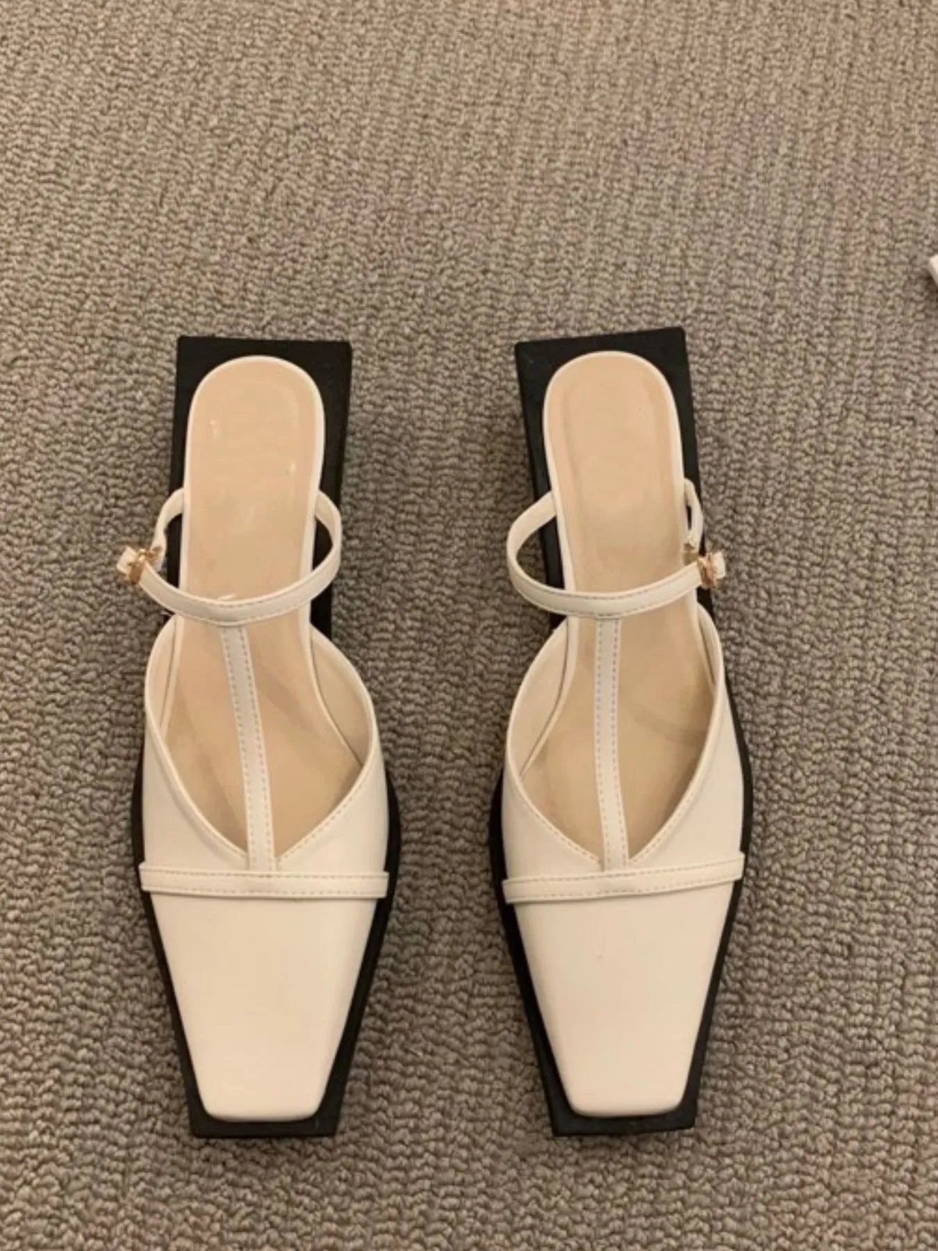 Square Toe T-Strap Sandals