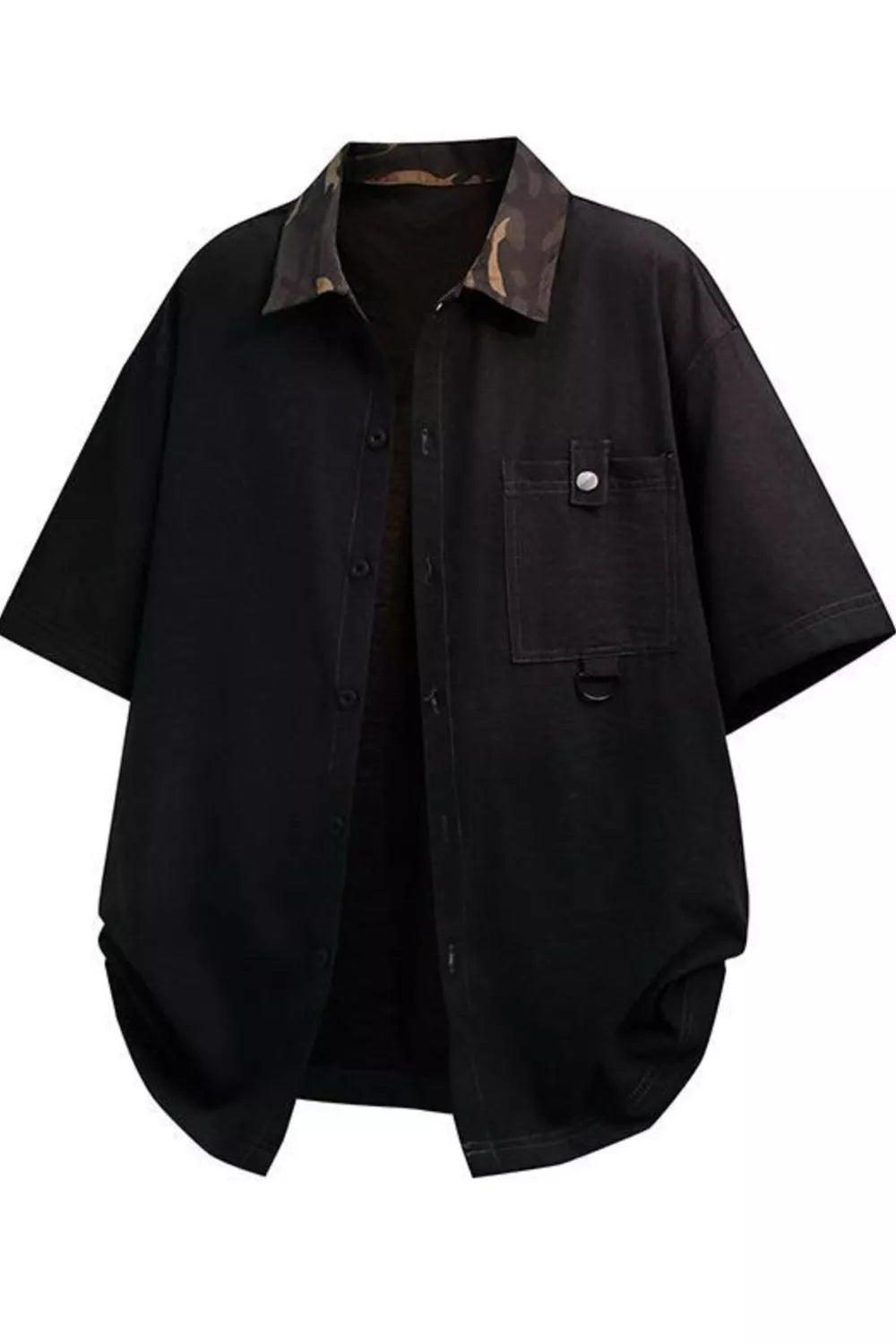 Men's Casual Short Sleeve Button-Down Shirt