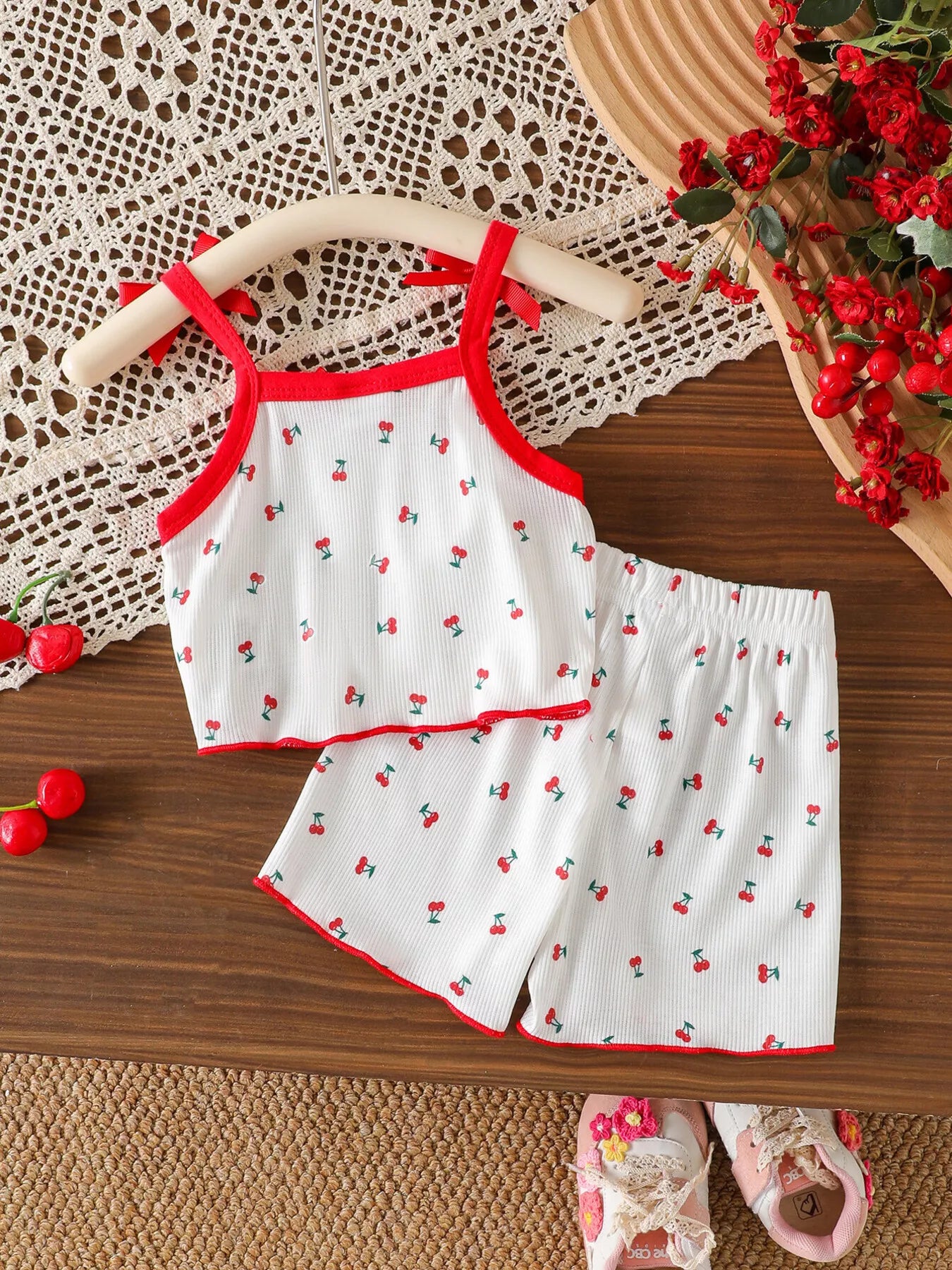 Children's Cherry Print Cami and Shorts Set