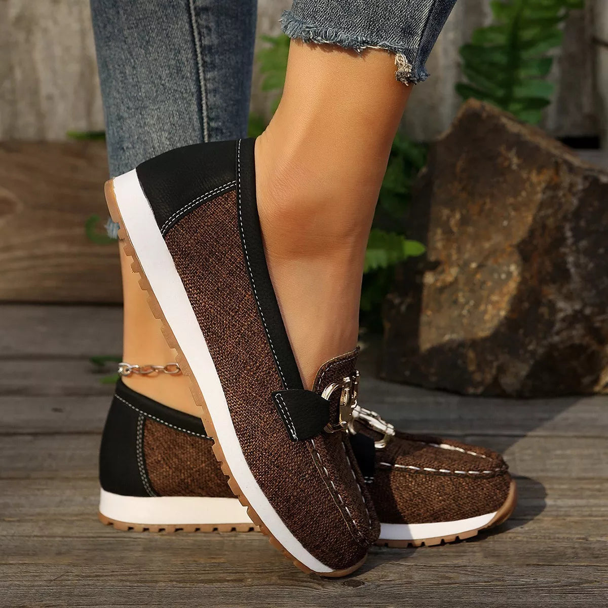 Round Toe Slip-Ons