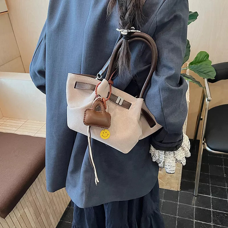 PU Leather Suede Mini Handbag