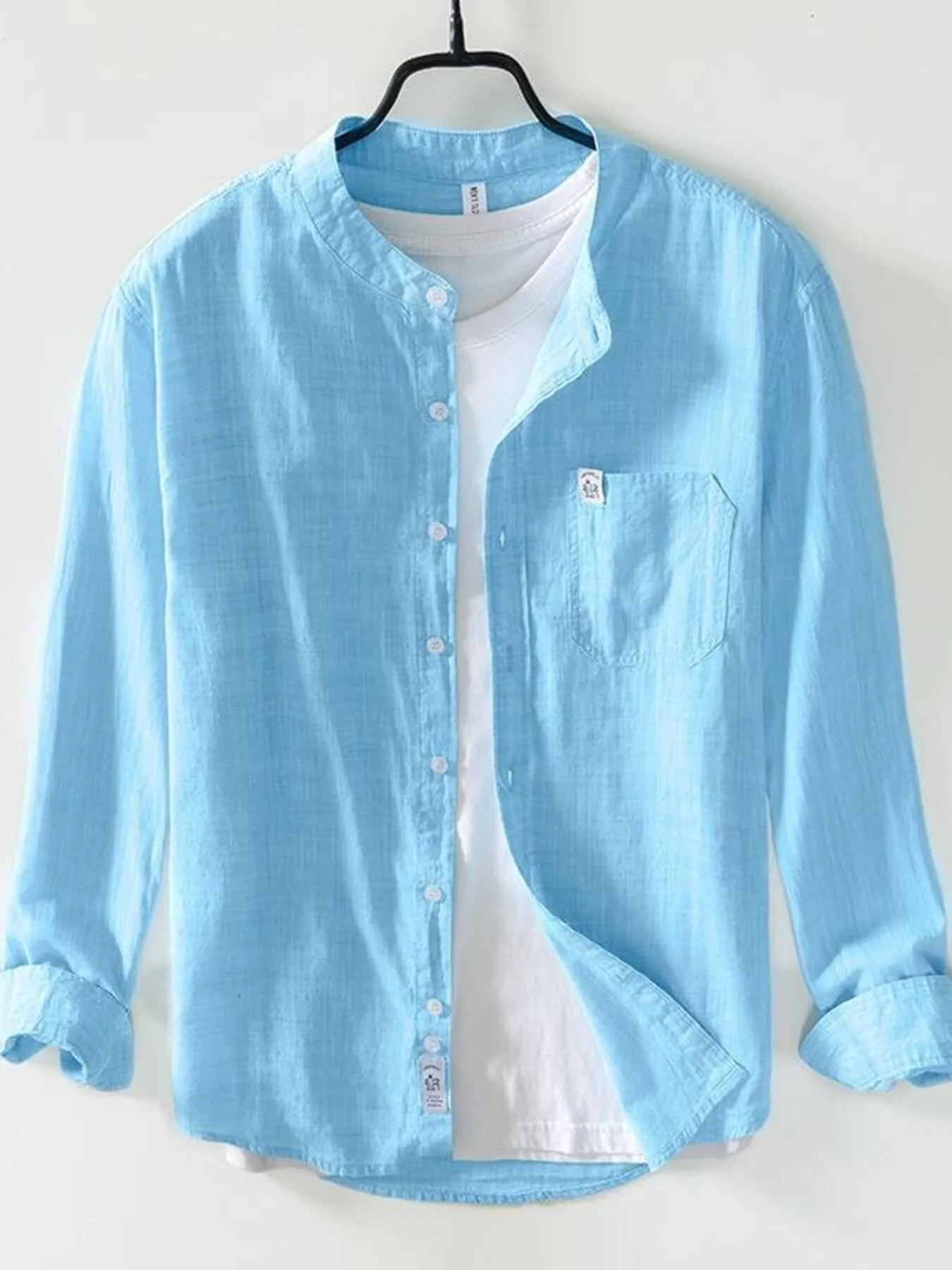 Men's Plus Size Button Up Long Sleeve Shirt
