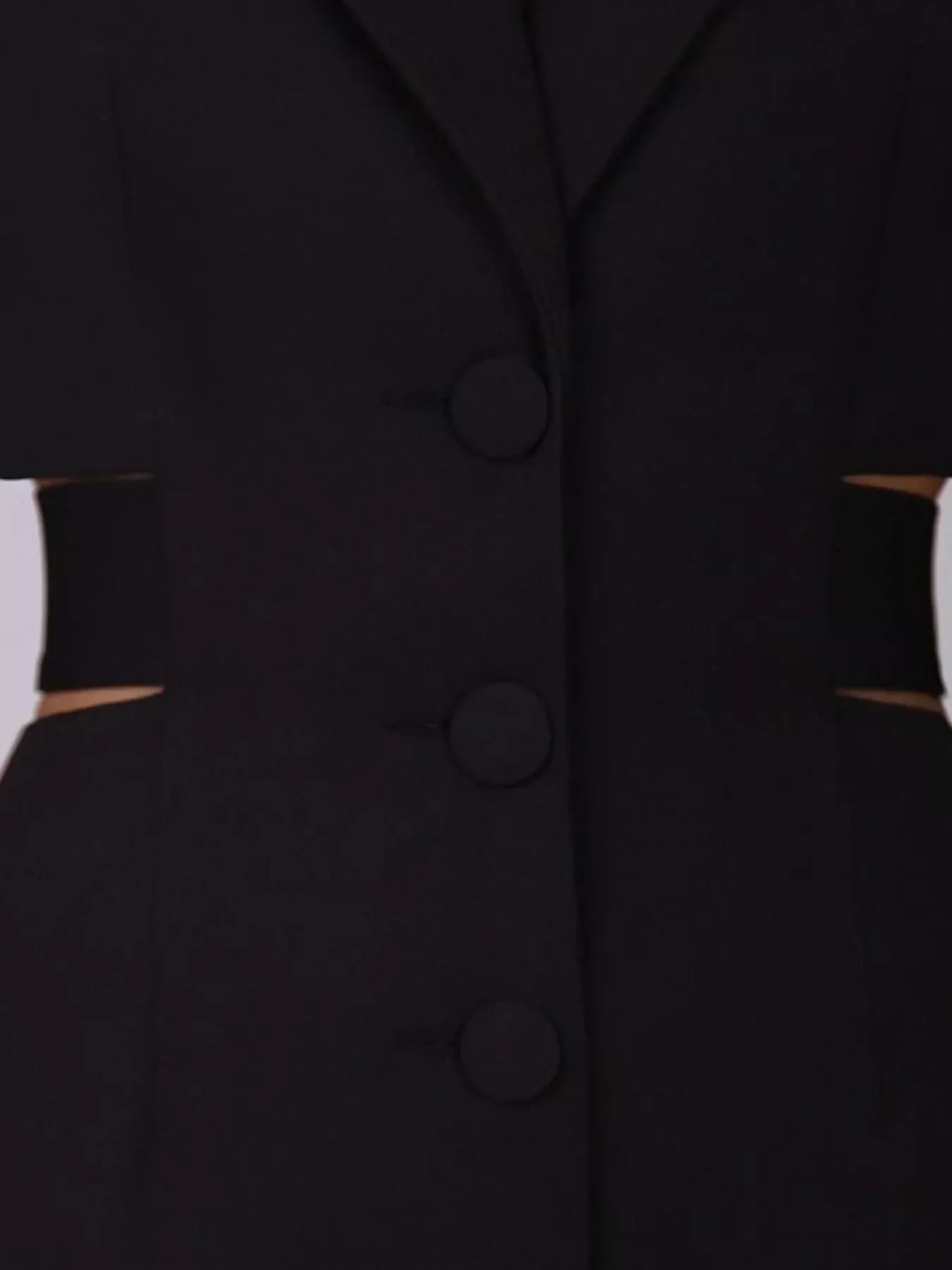 Button-Down Blazer Dress with Cut-out Waist