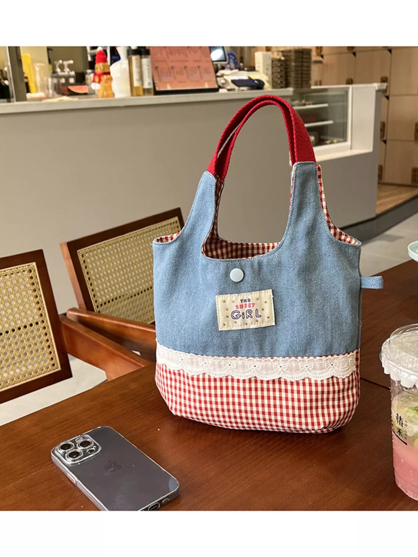Printed Canvas Handbag