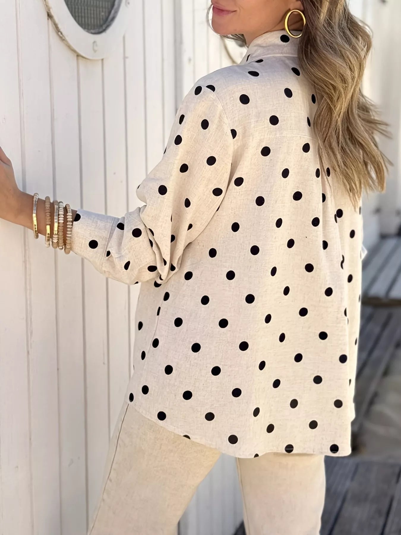 Polka Dot Button Up Shirt