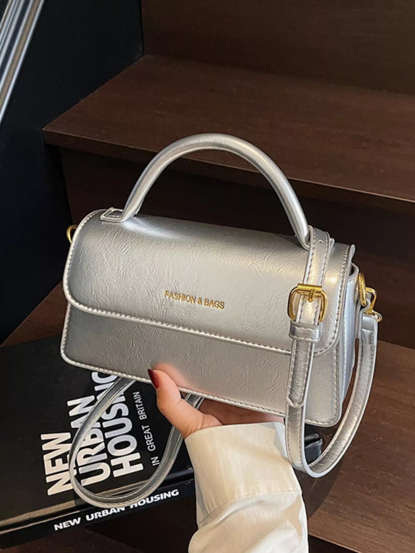 Top Handle Flap Crossbody Bag