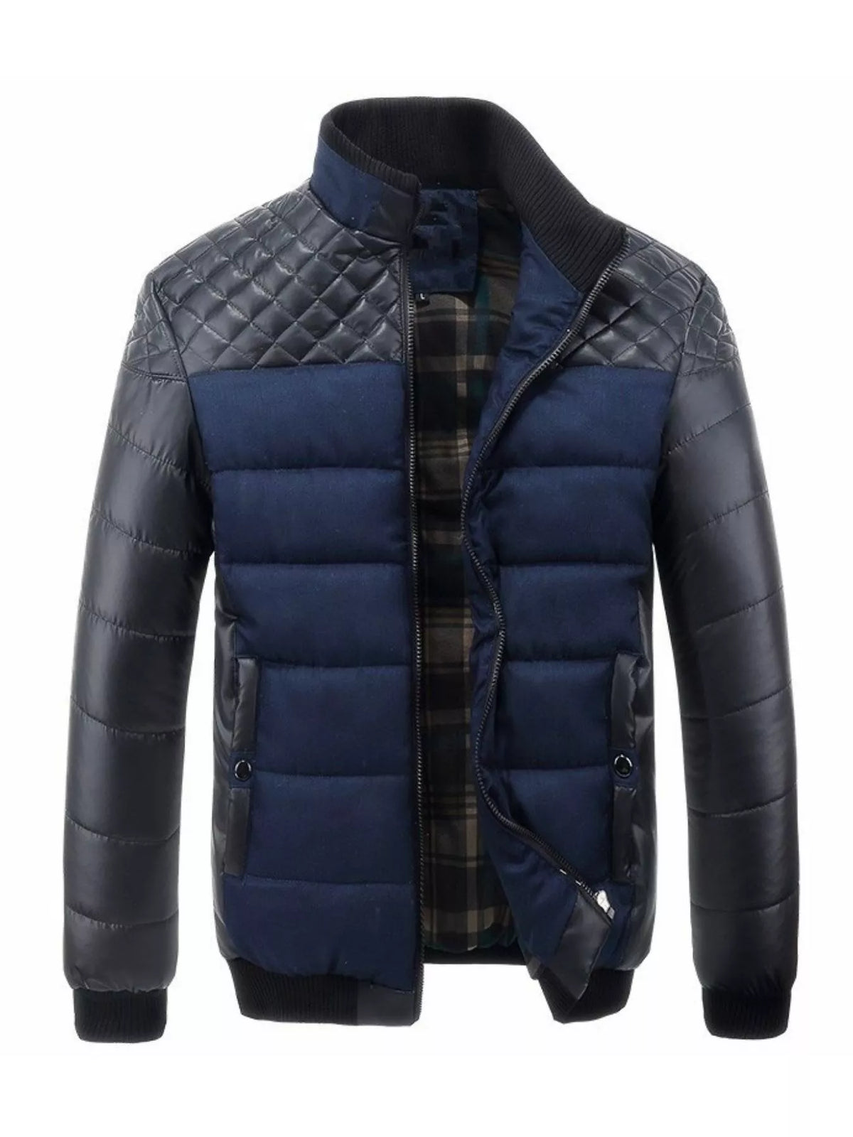 Men's Plus Size Zip Up Puffer Jacket