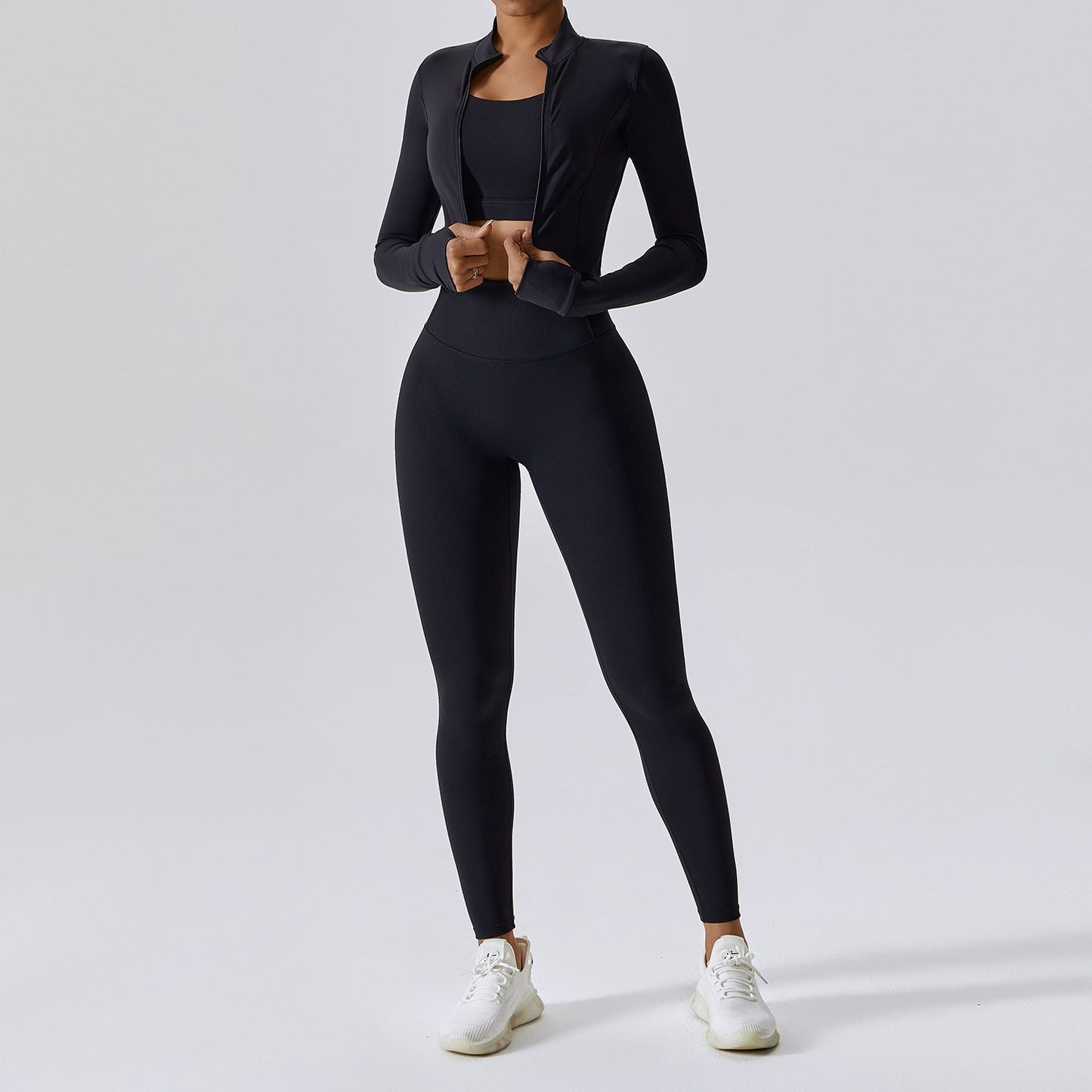 Women's High-Waist Three-Piece Activewear Set