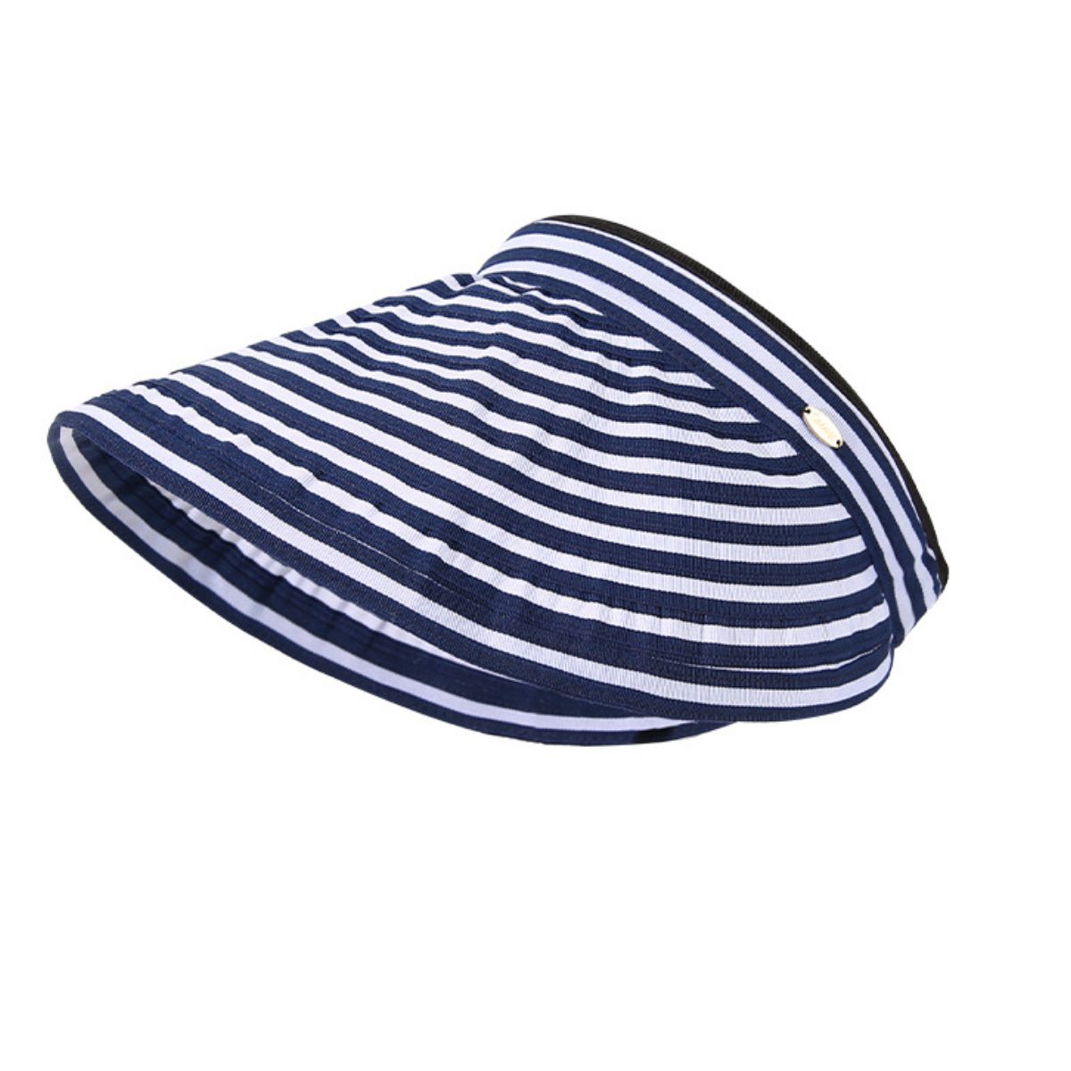 Striped Wide Brim Sun Visor Hat