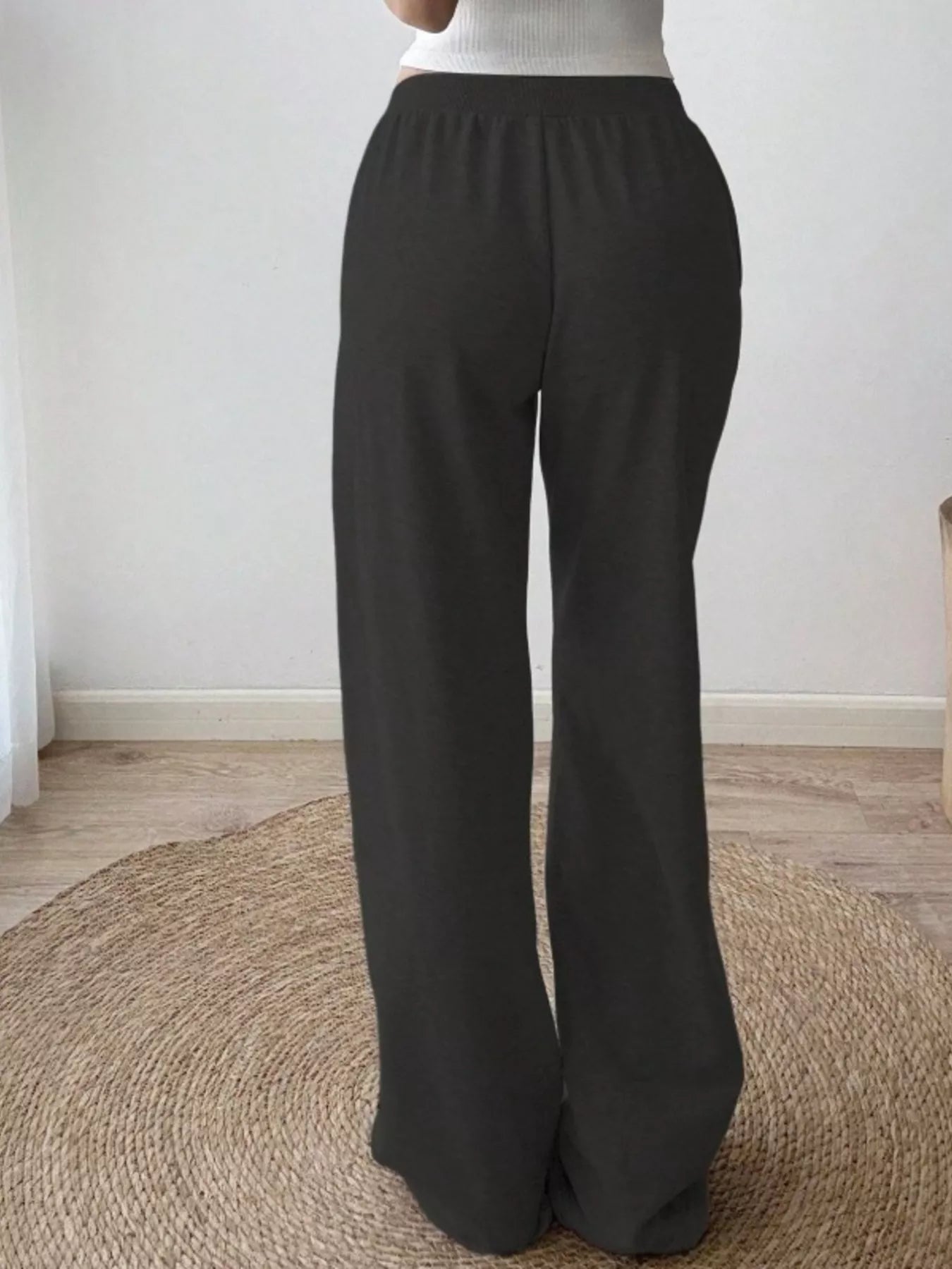 Drawstring Wide Leg Pants