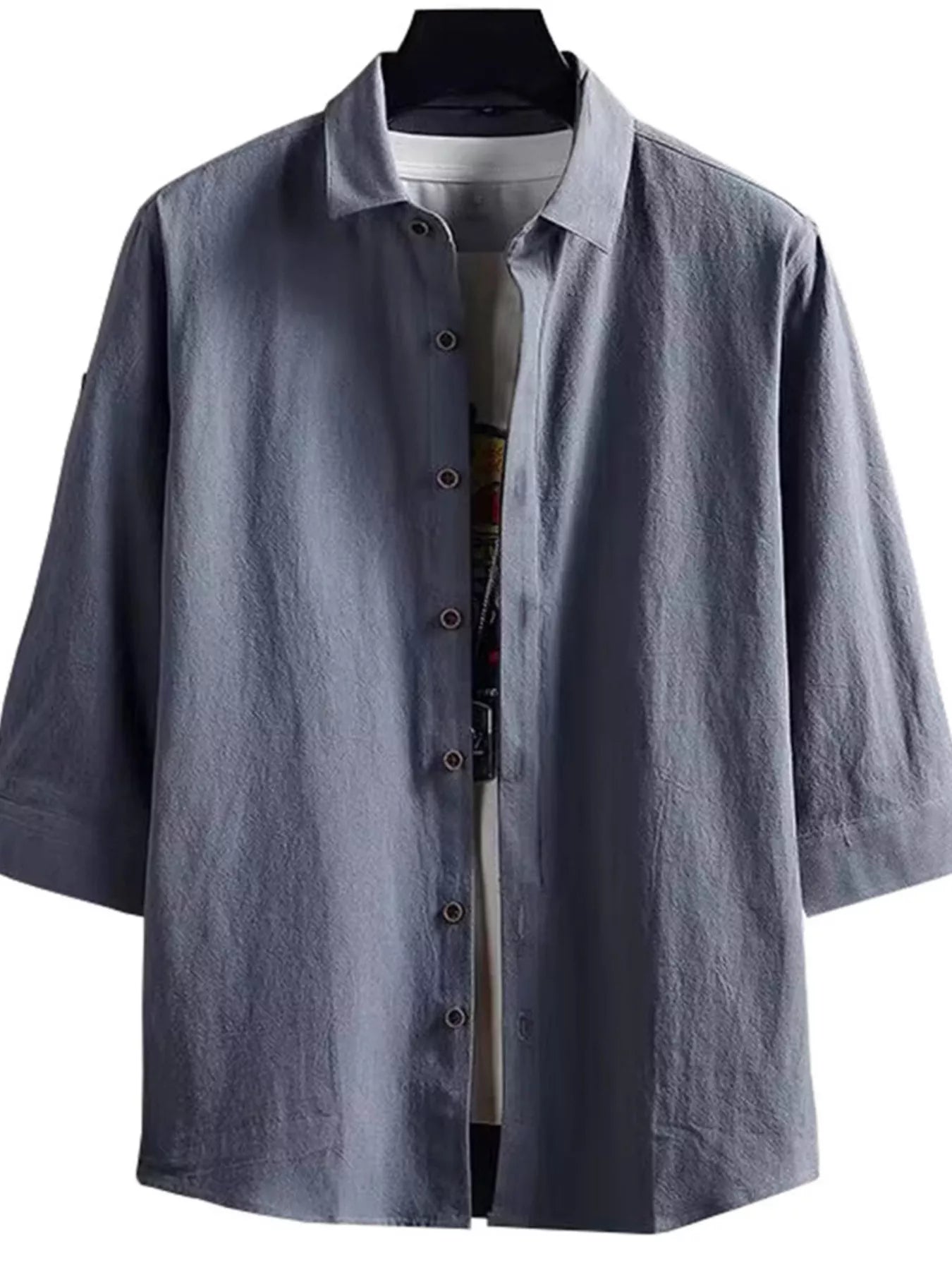 Men's Plus Size Button Up Short Sleeve Shirt