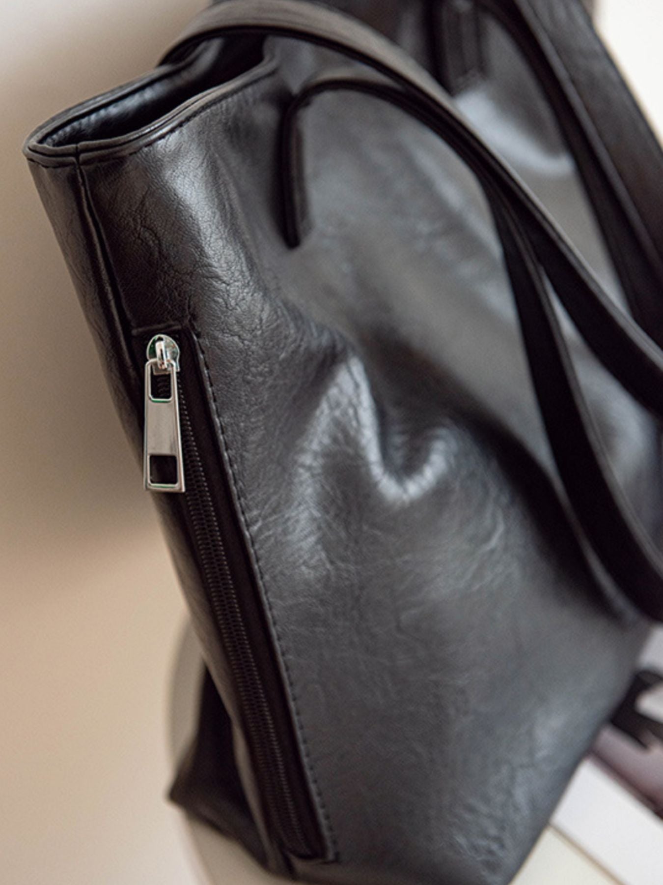 Classic PU Leather Tote Handbag