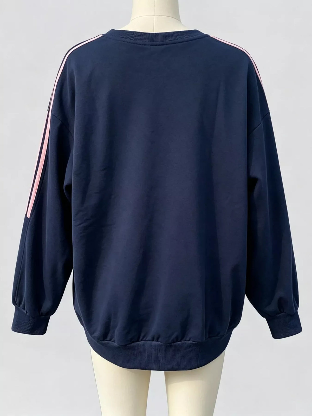Striped Round Neck Sweatshirt