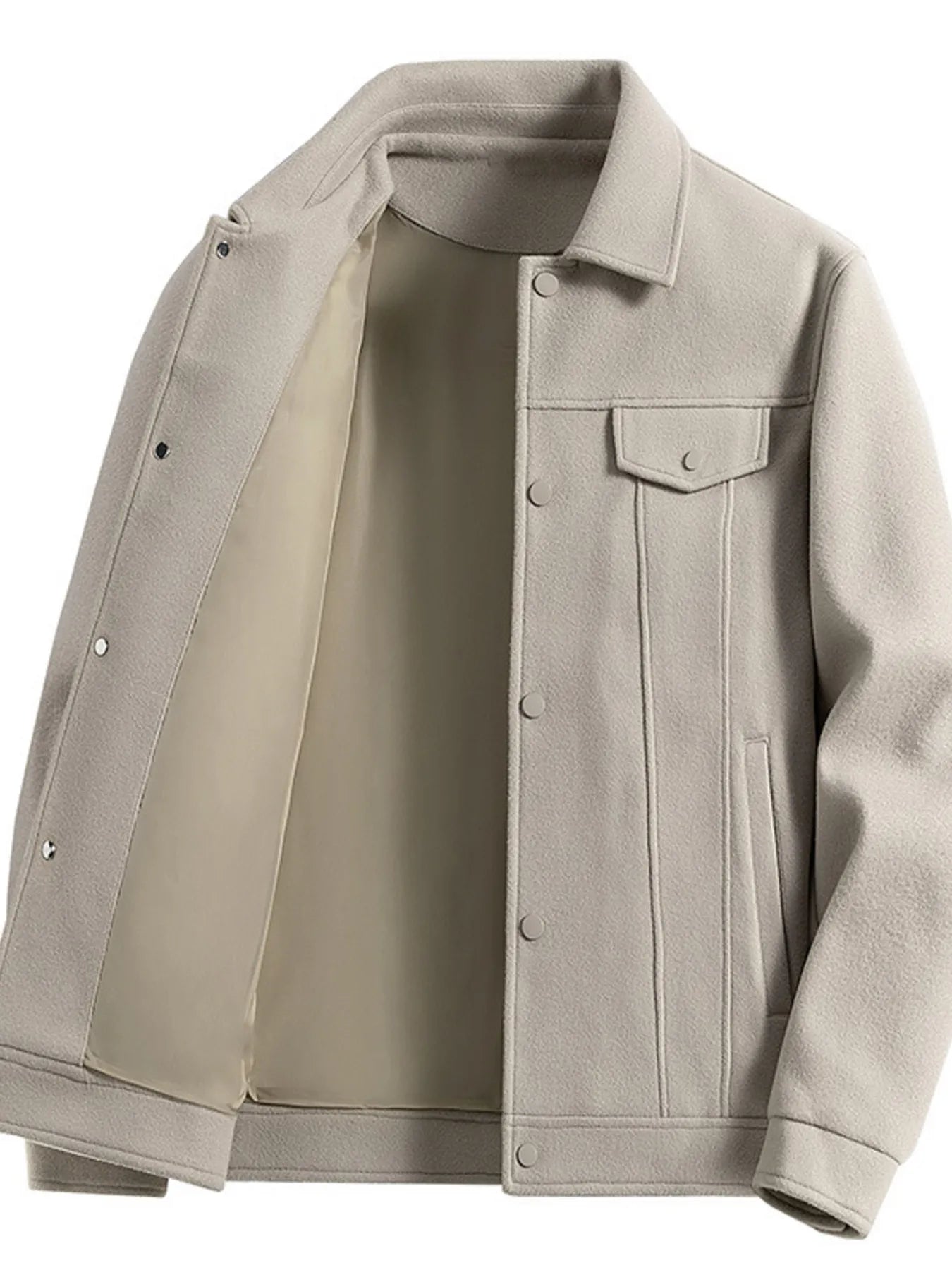 Men's Plus Size Casual Snap Down Jacket
