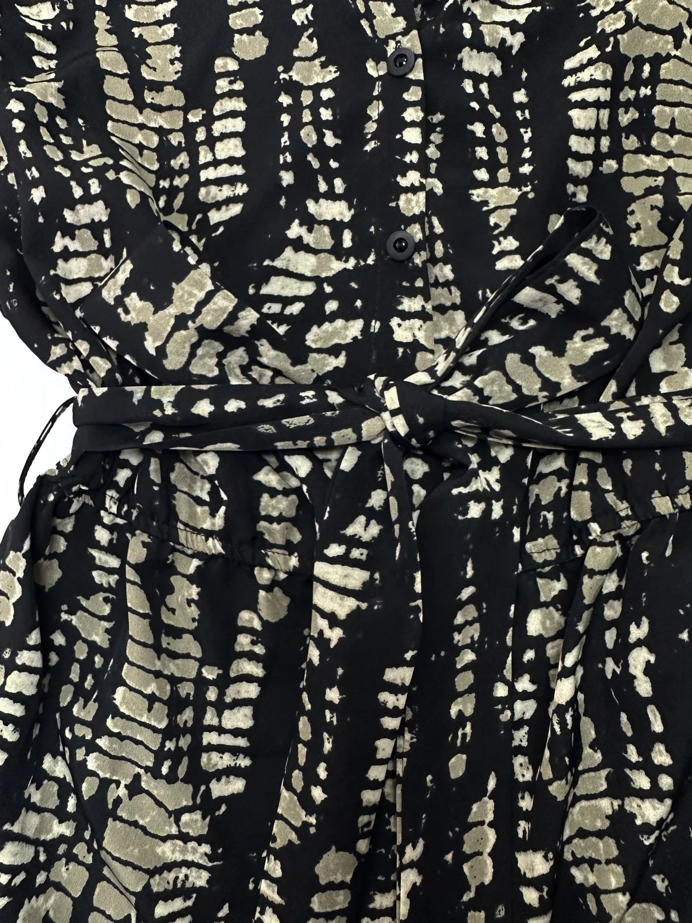 Tie Dye Print Collar Neck Short Sleeve Romper