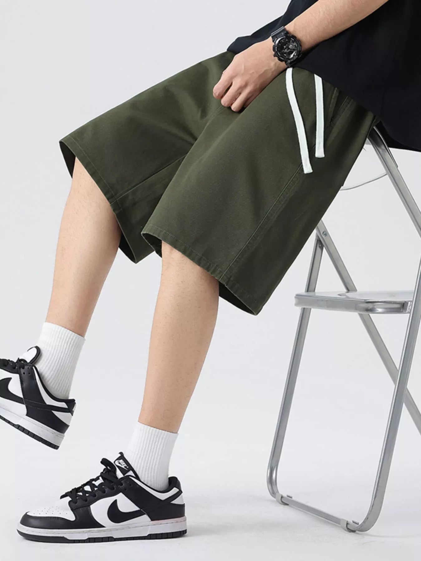 Men's Full Size Wide-Leg Shorts Plus Size