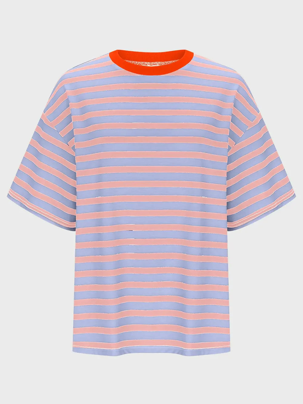 Striped Round Neck Half Sleeve T-Shirt