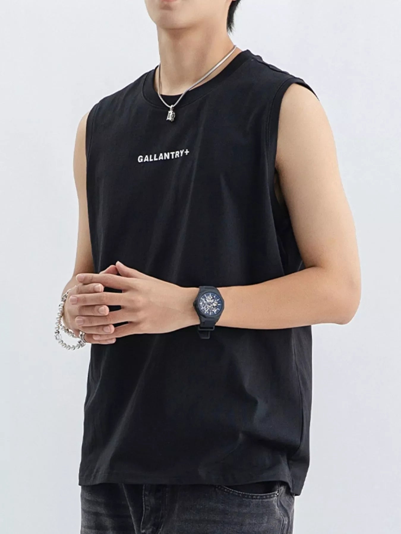 Men's Plus Size Round Neck Tank