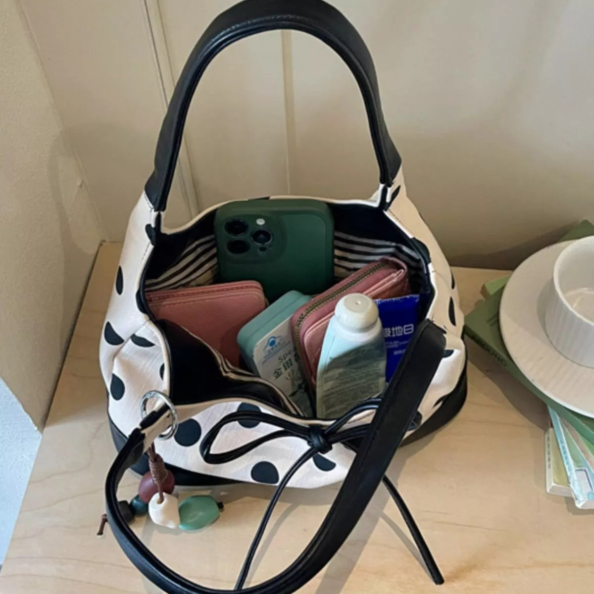 Polka Dot Shoulder Bag